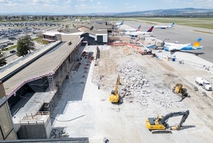 active construction alongside airline operations 