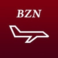 bzn airport logo with plane icon 